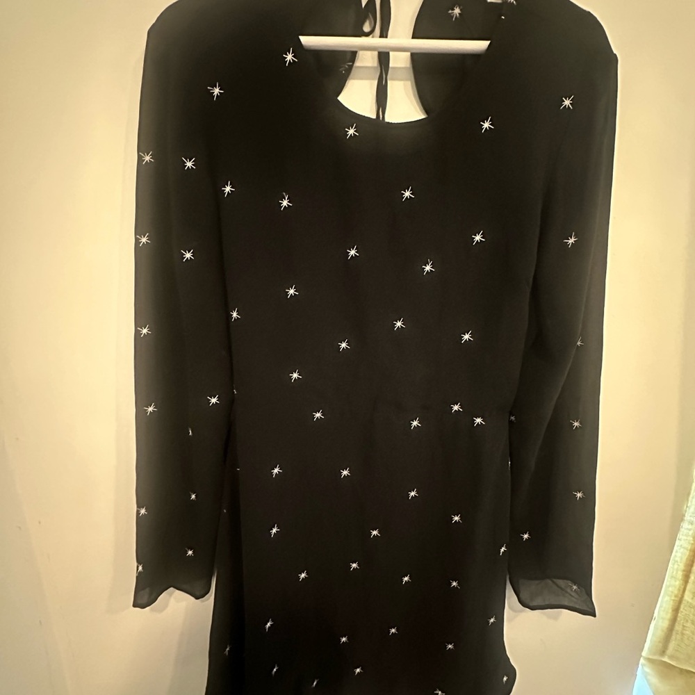 Black Star Patterned Dress